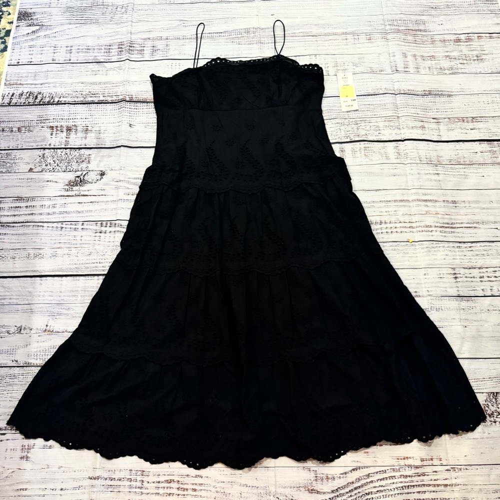 Eliza J Black eyelit black Dress